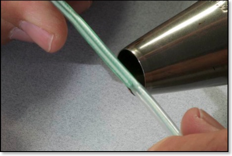 Weld starting at the tag end.